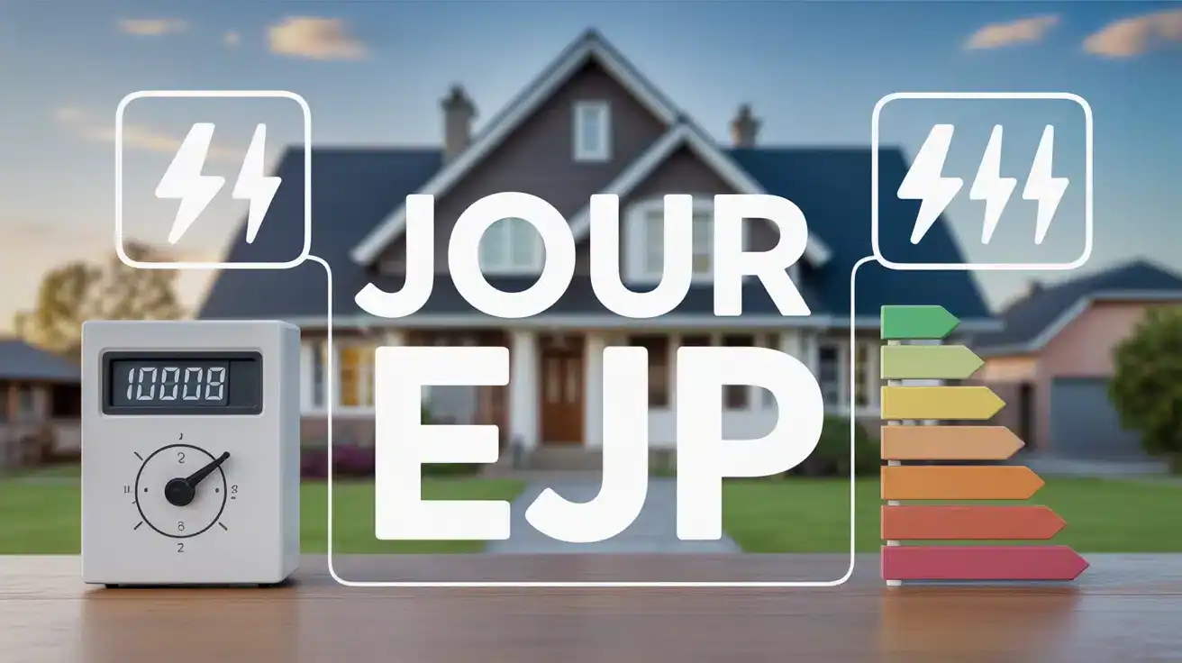 Illustration vectorielle jour EJP avec compteur et maison