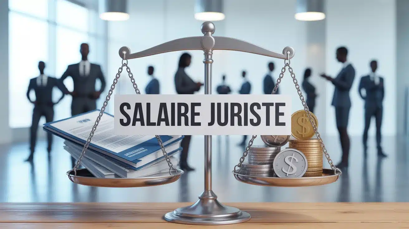 Balance symbolique salaire juriste avec documents et pièces
