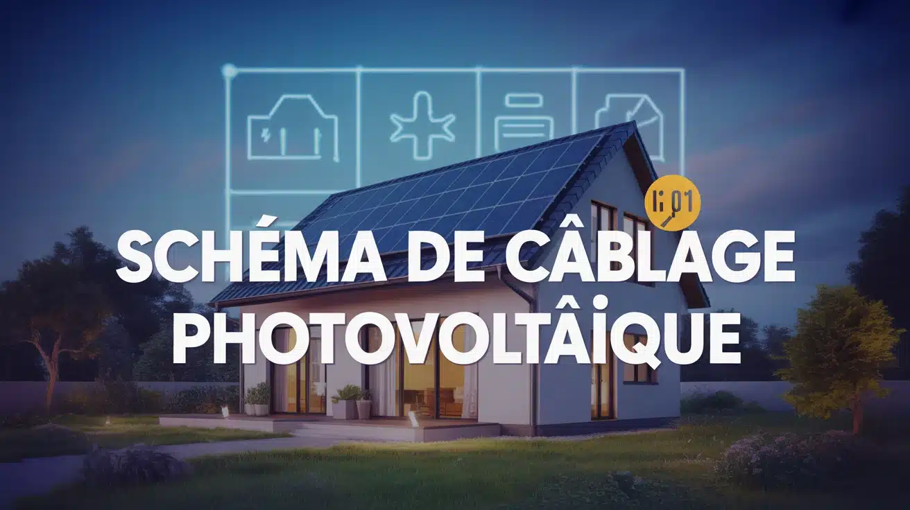 Schéma de câblage photovoltaïque avec panneaux solaires et onduleur
