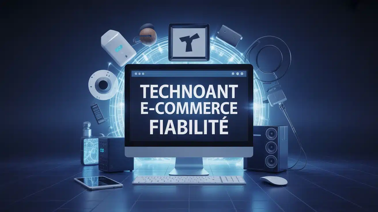 Illustration Technoant e-commerce fiabilité site technologique