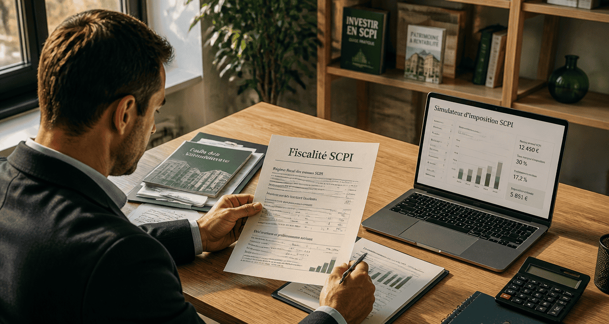 homme bureau documents imposition scpi