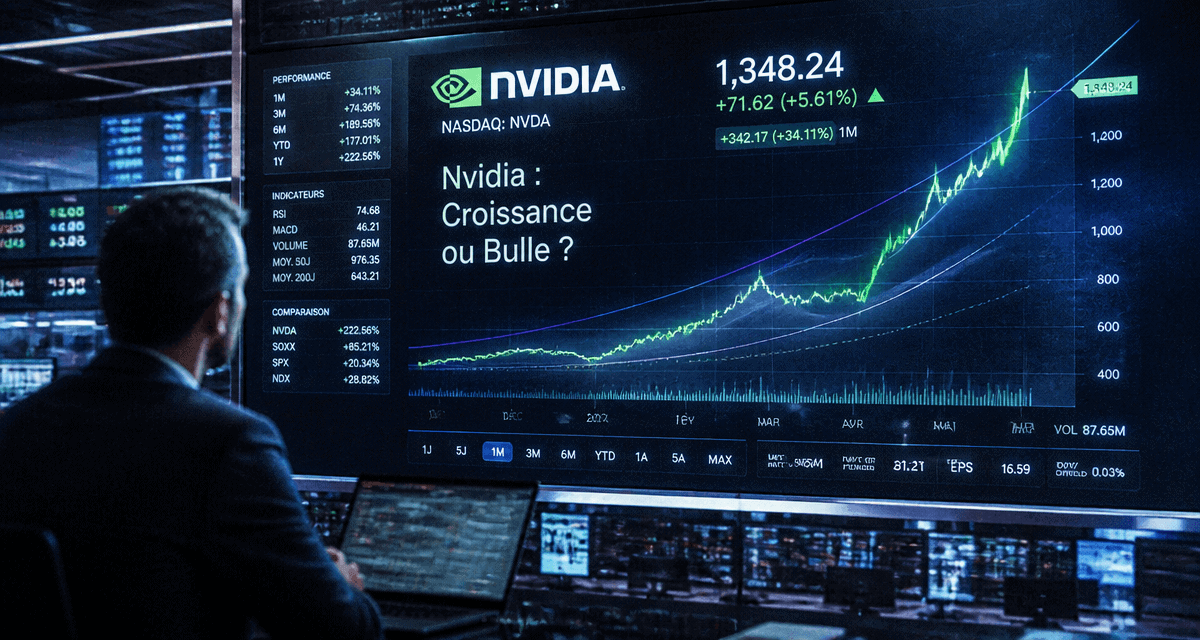 Nvidia bourse avis, analyste devant graphique action