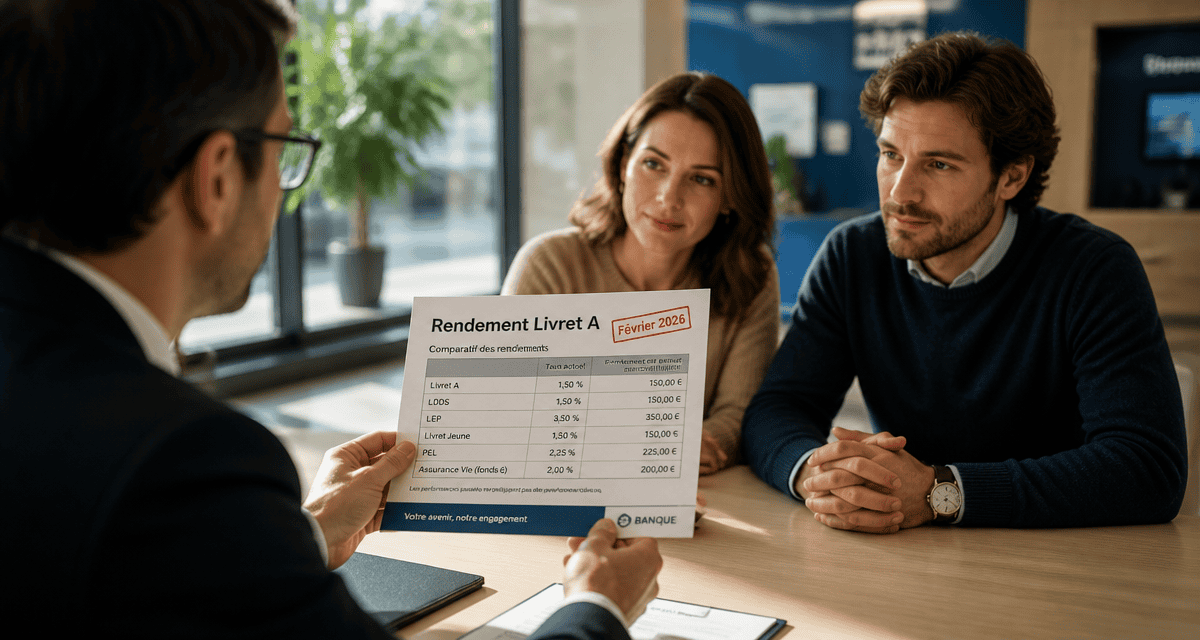 Rendement Livret A Février 2026 tableau banque