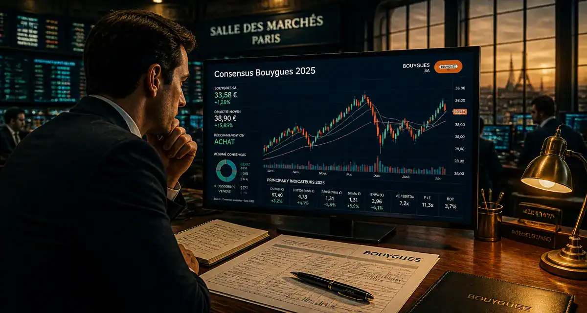 prévision action bouygues 2025 analyste graphique