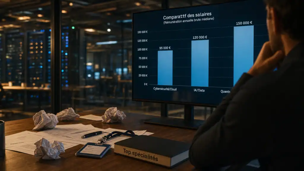 Type d'ingénieur le mieux payé : spécialités IT, IA et Quants > 70 000 €