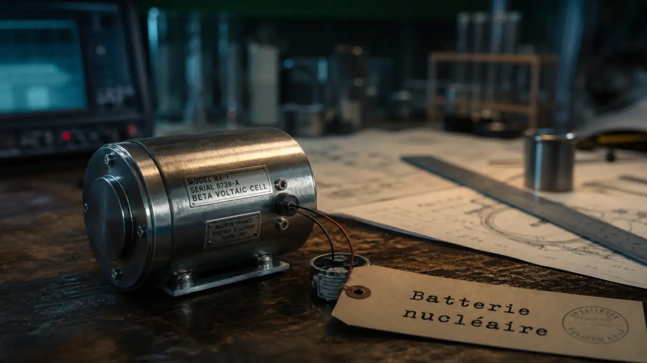 Batteries nucléaires : cellule bêta en atelier, boîtier scellé