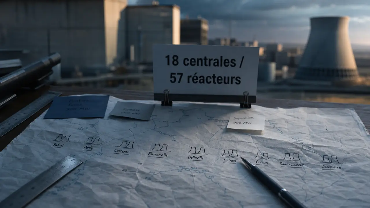 Combien de centrale nucléaire en France : 18 centrales et 57 réacteurs