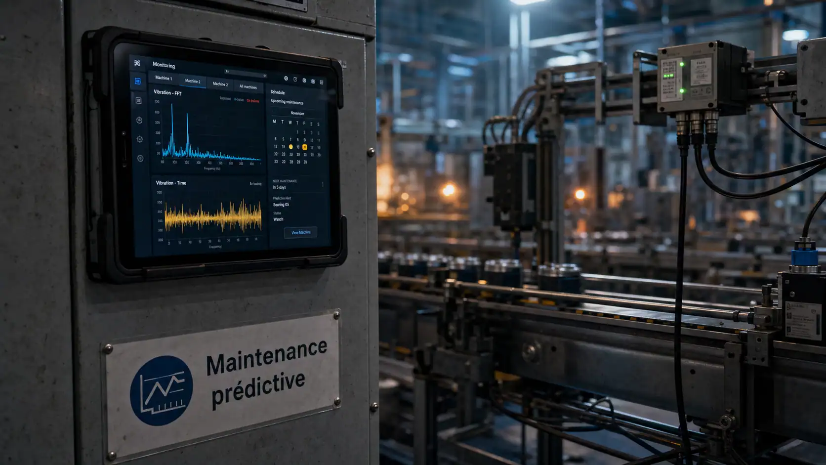 Industry 4.0 : maintenance prédictive sur tablette dans un atelier industriel