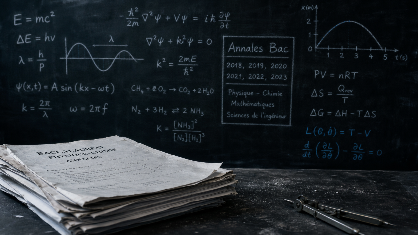 Sujets physique chimie bac : annales corrigées PDF