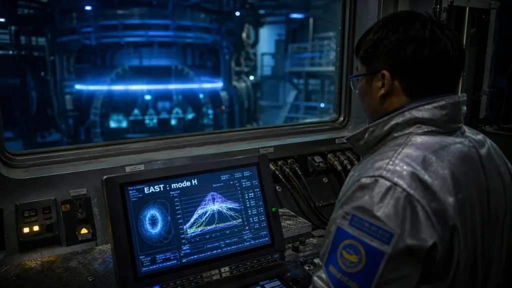 EAST tokamak : 102 secondes en mode H et limite de Greenwald dépassée