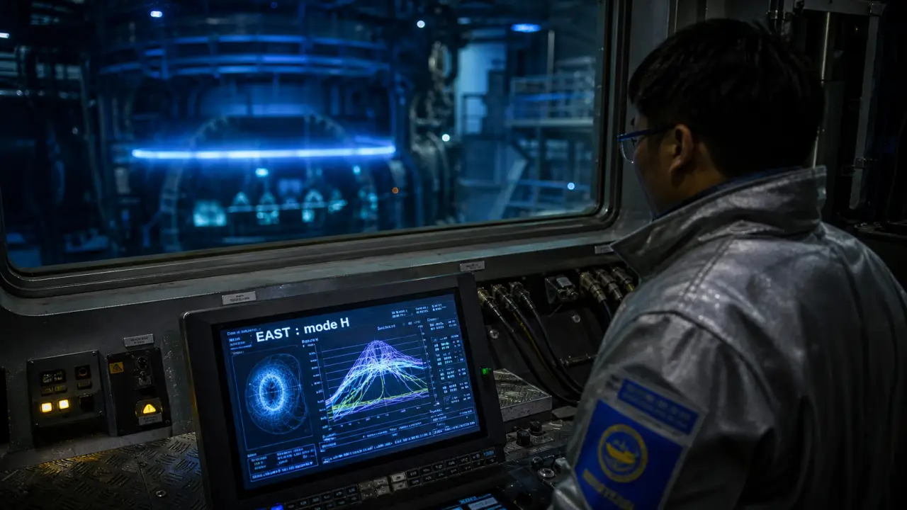 east tokamak en mode H, limite de Greenwald dépassée