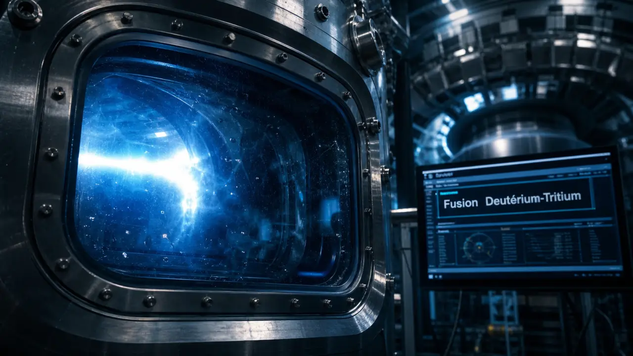 Fusion nucléaire : tokamak, plasma bleu, plus de 100 millions de degrés