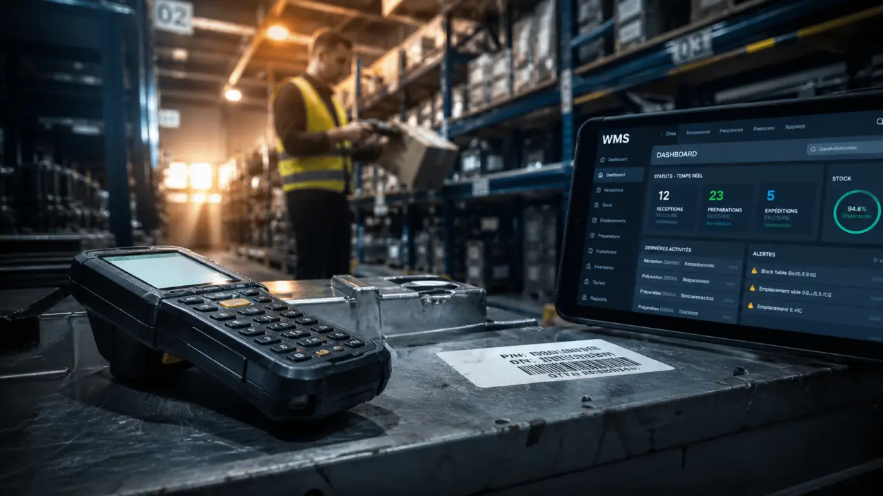 Logiciel énergie entrepôt logistique : scanner stock en temps réel en entrepôt énergie