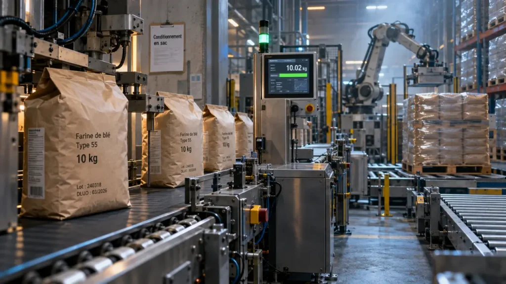 CETEC Industrie intègre l’ensachage, l’étiquetage, le contrôle du poids et la palettisation