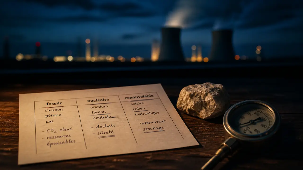 Énergie nucléaire fossile : non renouvelable, bas carbone