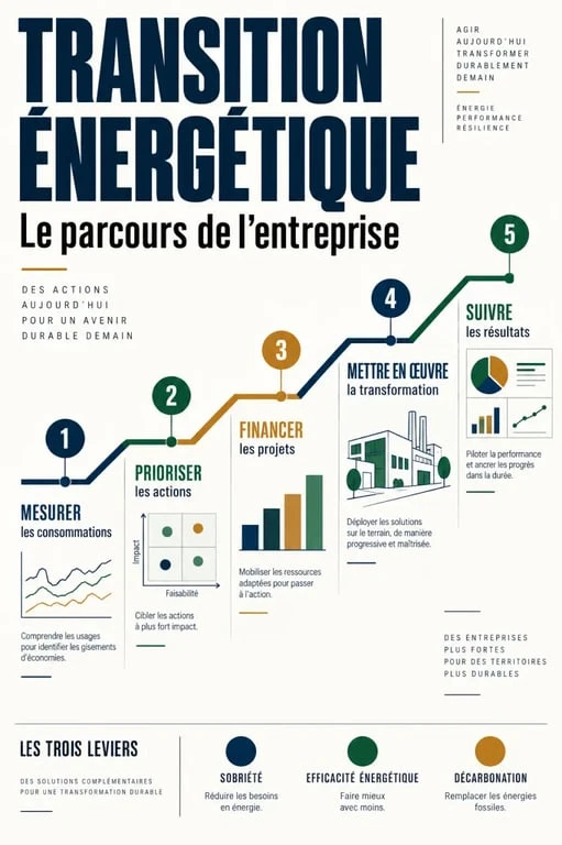 Transition énergétique en entreprise : parcours du diagnostic au suivi des résultats