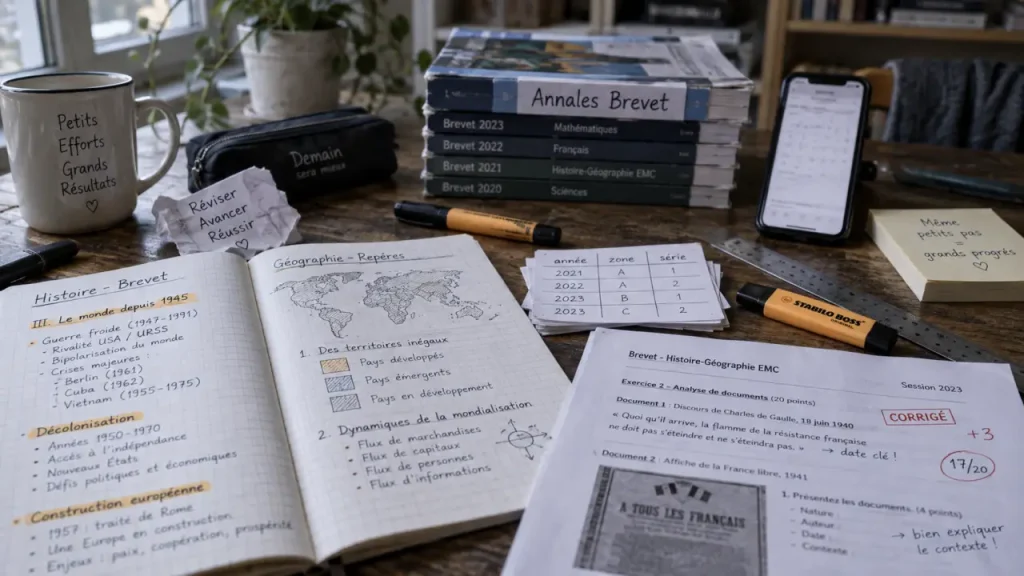 Sujets du brevet d’histoire : classez-les par session, zone et série