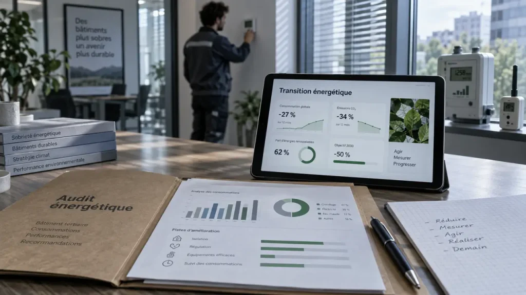 Transition énergétique en entreprise : réduire d’abord, produire ensuite, mesurer toujours