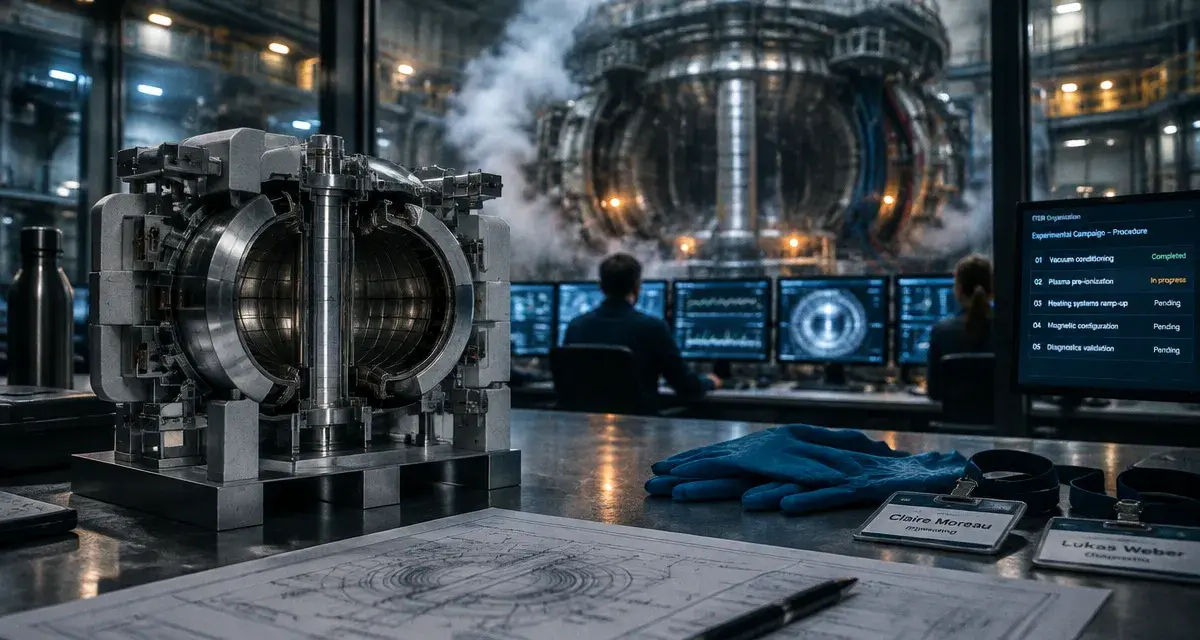ITER organisation : fusion expérimentale, tokamak et salle de contrôle