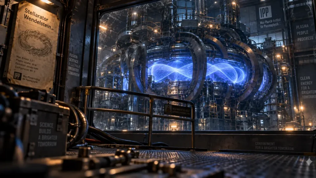 Le stellarator confine le plasma sans courant central, avec un potentiel de fonctionnement continu